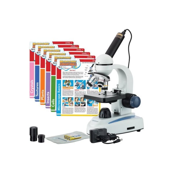 United Scope. AmScope 40X1000X 360Degree Rotating Monocular Head Microscope with USB Camera